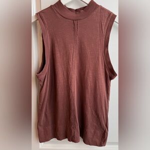 Anthropologie Seamed Brown Layering Tank Top Bohemian Boho Western Casual XS